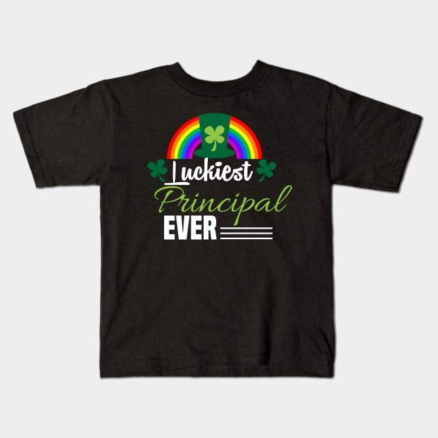 luckiest principal ever st patricks day Kids T-Shirt by DODG99